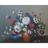 C. Cawthorne, still life of a vase of flowers, oil on canvas, 39 x 49cms, framed