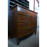 A George III inlaid mahogany chest of drawers