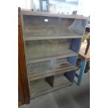 A Minty limed oak four tier stacking bookcase