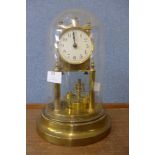 A brass anniversary clock