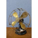 A 1940's GEC metal desk fan