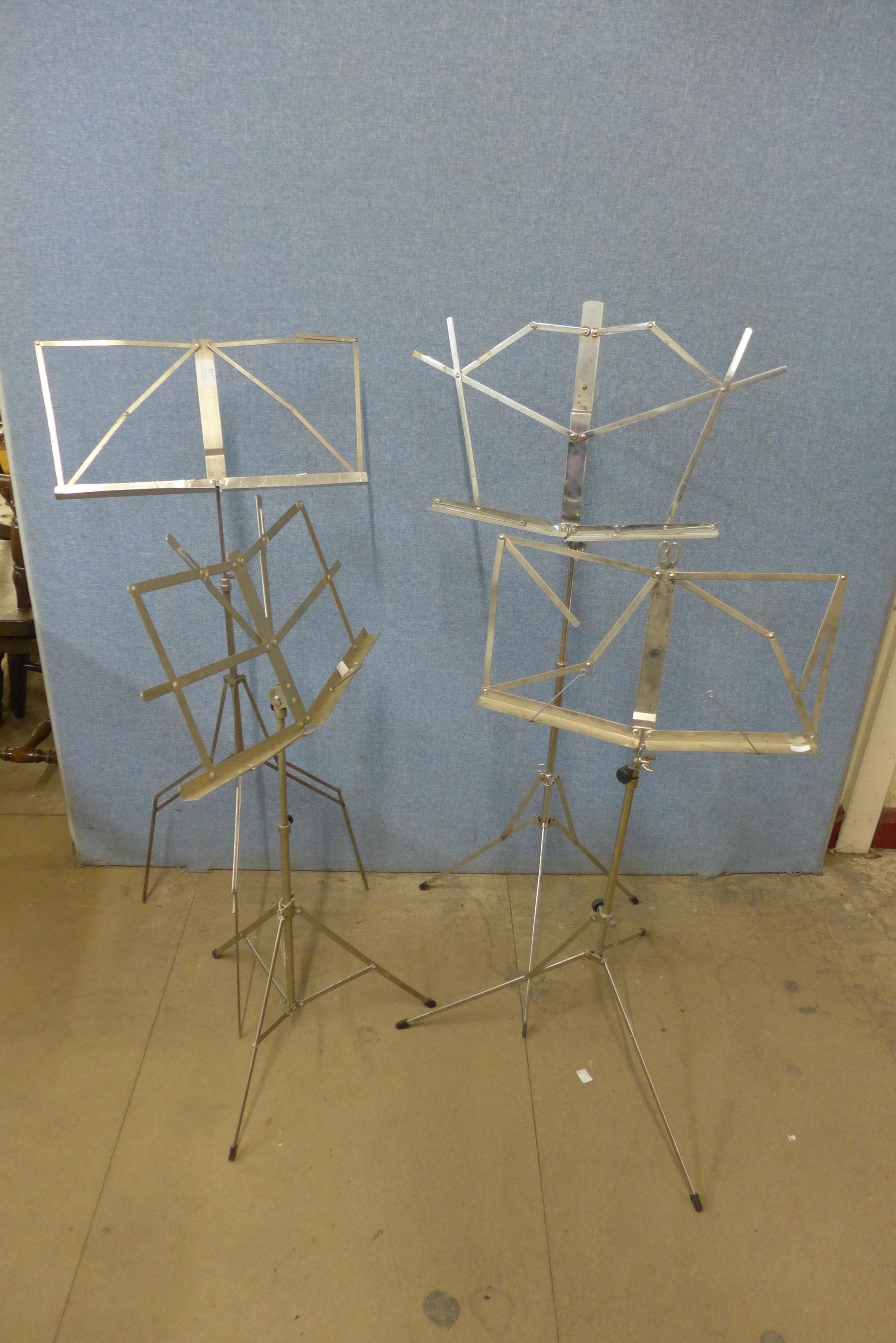 Four music stands