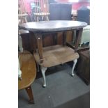 A painted oak wind out dining table and three other dining tables