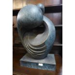 A modernist bronze sculpture, 63cms h