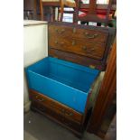 A George III mahogany cabinet (converted from a commode)