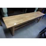 An oak bench