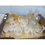 A collection of cut glass ware including three decanters **PLEASE NOTE THIS LOT IS NOT ELIGIBLE