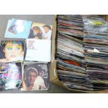 A large collection of 45rpm 7" singles, late 1970's to early 1990's, approximately 300