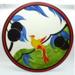 A Wedgwood Bizarre by Clarice Cliff Collection charger in the 'Bird of Paradise' design, 31cm