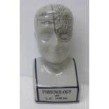 A reproduction phrenology head