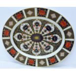 A Royal Crown Derby 1128 pattern oval platter, 33cm