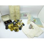 Military buttons and badges including sweetheart brooch, a/f