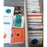 A box of 1960's 7" vinyl singles