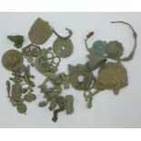 Metal detecting finds including Roman