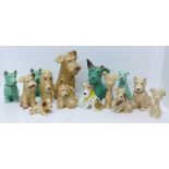 A collection of fourteen Sylvac dog figures, two a/f