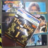 A collection of LP records including The Carpenters, Fleetwood Mac, Olivia Newton-John, Abba, Bee