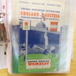 Football programmes; Wembley matches, 1951 to 1980, with full international, schoolboy and amateur