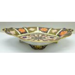 A Royal Crown Derby 1128 pattern quatrefoil diamond handled dish, 23cm