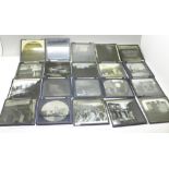 A collection of twenty magic lantern slides; buildings, churches and ruins