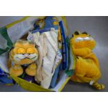 Garfield; nine original toys, curtains and books, etc. **PLEASE NOTE THIS LOT IS NOT ELIGIBLE FOR