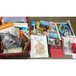 A collection of ephemera, travel guides, programmes, etc.