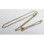 A 9ct gold chain, 5.4g, 63cm