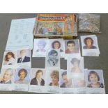 Coronation Street original scripts, 1980's, promotional cards and a vintage jigsaw puzzle