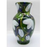 Anita Harris studio pottery, Dream vase in the Snowdrop design, height 11.5cm, signed in gold on the