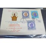 Stamps; Middle East postal history and first day covers in album (45 covers)