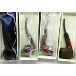 Five pipes including Parker of London, boxed