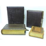 Four Victorian CDV and cabinet card albums (empty)