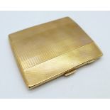 A 9ct gold cigarette case, Birmingham 1925, 70.6g, 68mm x 82mm