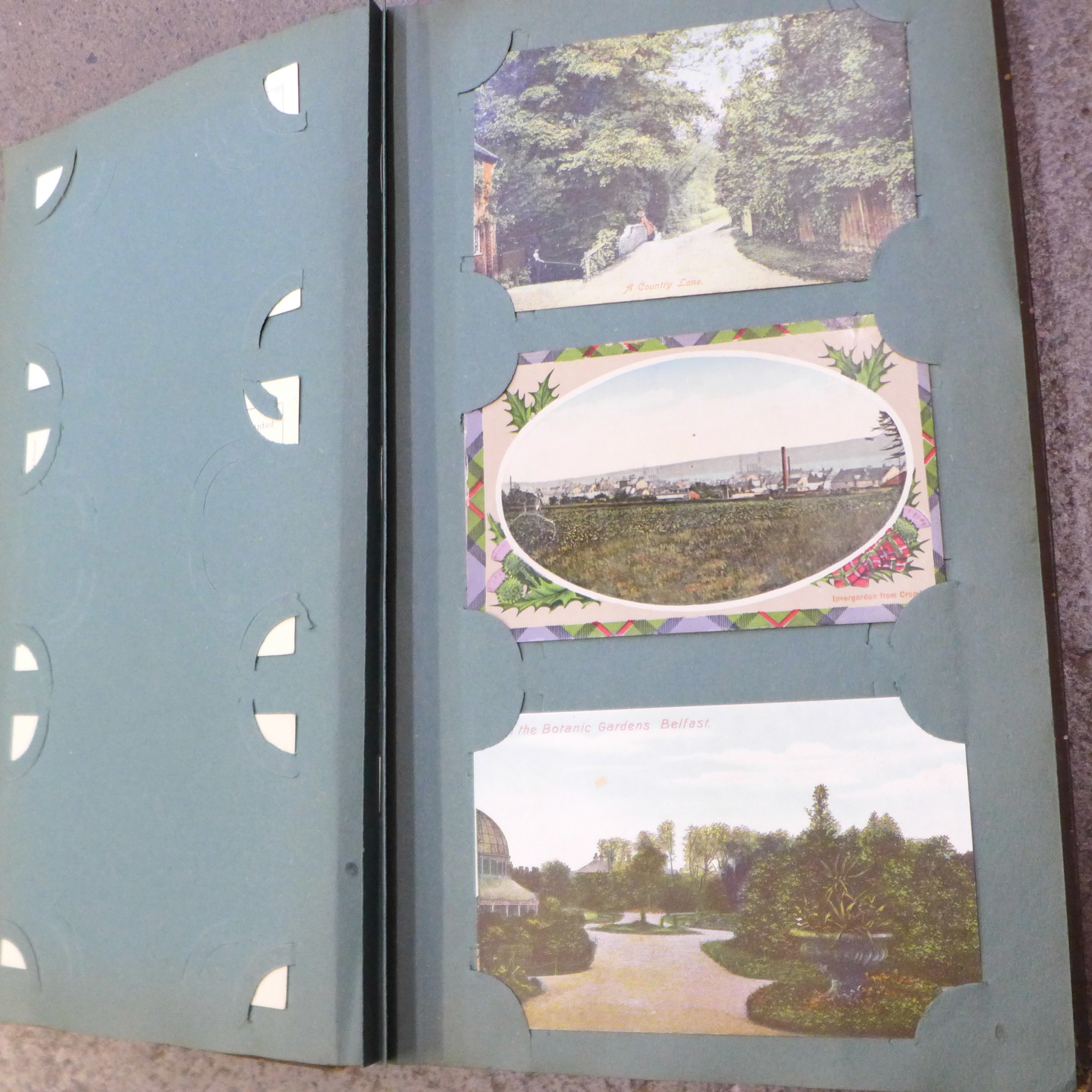 Postcards; a vintage postcard album and collection (102 cards) - Image 3 of 9