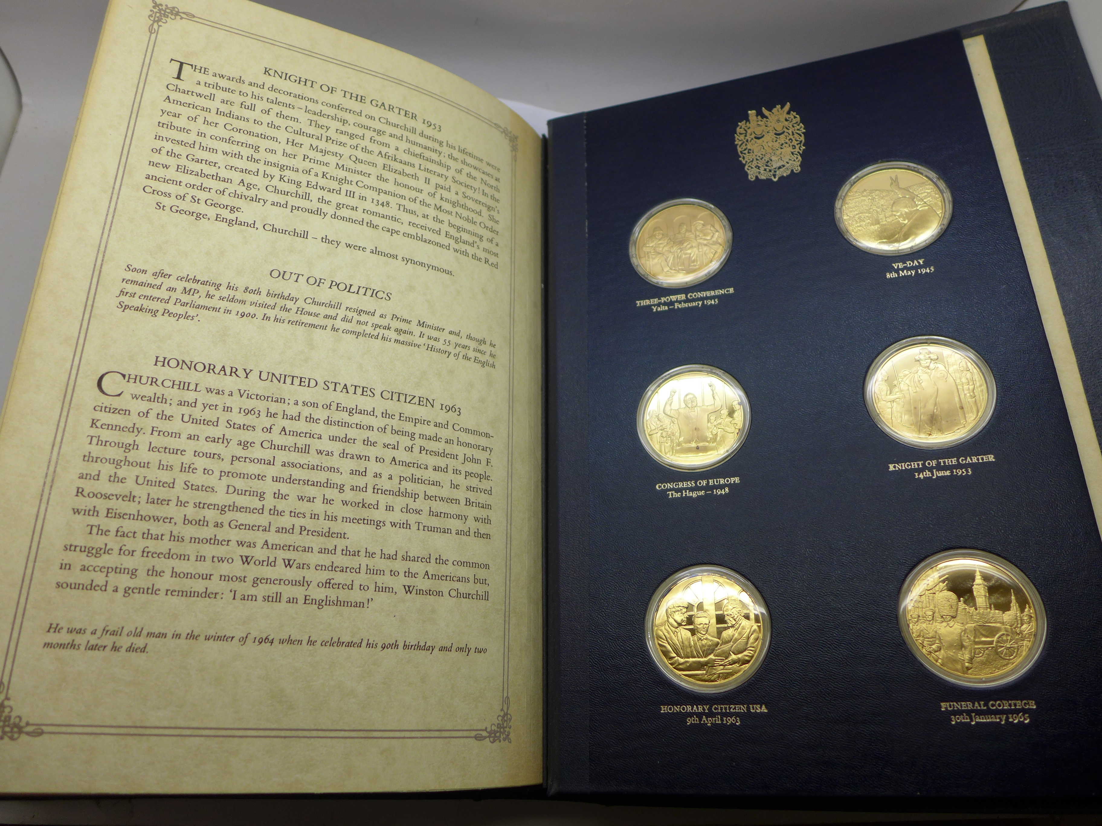 A folder of The Churchill Centenary Medals, minted by John Pinches Medallists Ltd., twenty-four - Image 4 of 4