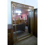 A large French style gilt framed mirror, 194 x 136cms (M24W202) #