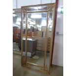 A large French style gilt framed mirror, 183 x 92cms (M33138) #