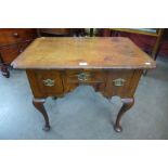 A George I walnut lowboy