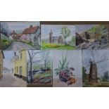 John Collyer, approximately seventy landscapes, watercolour, various sizes, unframed