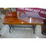 A Victorian rosewood barleytwist stretcher table