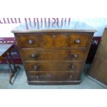 A Victorian mahogany chest of drawers