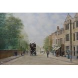 Tom Bower, Hagley Road, Five Ways, Birmingham, oil on canvas, 50 x 75cms, framed