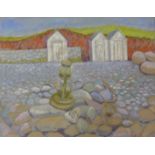 Michael Haswell, beach scene, pastel, unframed