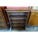 A Victorian mahogany open bookshelves