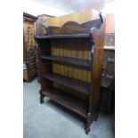 An early 20th Century oak open bookcase