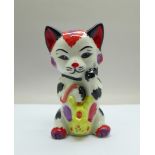 Lorna Bailey Pottery, ?Mouser the Cat?, 13cm, signed on the base