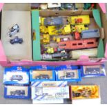 A collection of die-cast and other model vehicles