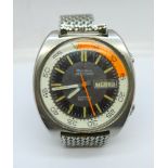 A Bulova Accutron Snorkel 666 feet wristwatch, bracelet buckle dented