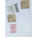 Four concert ticket stubs, Genesis 1975/76 and Lindisfarne and Genesis