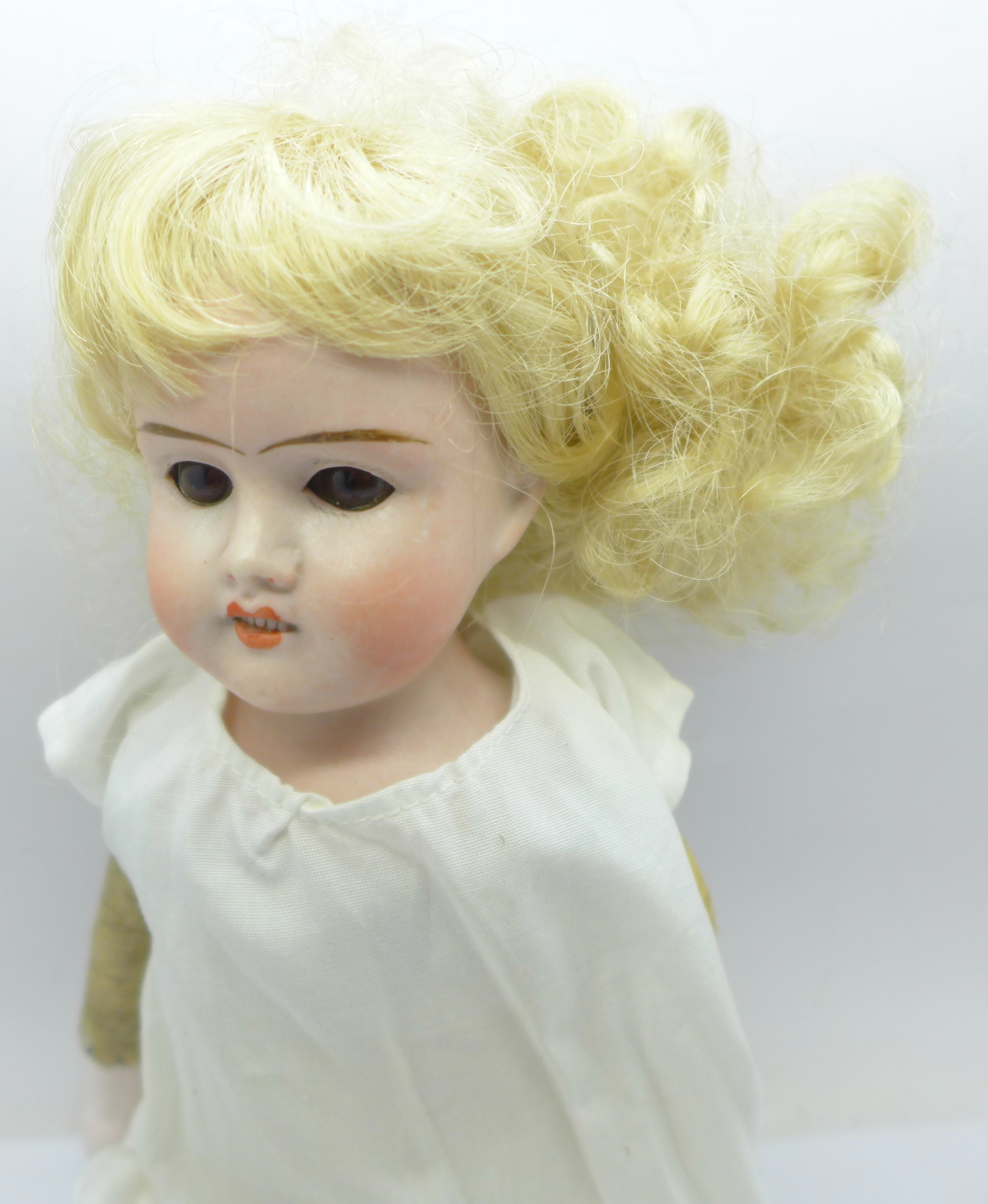 A bisque head doll, open/closed eyes, open mouth, 36cm - Image 2 of 4