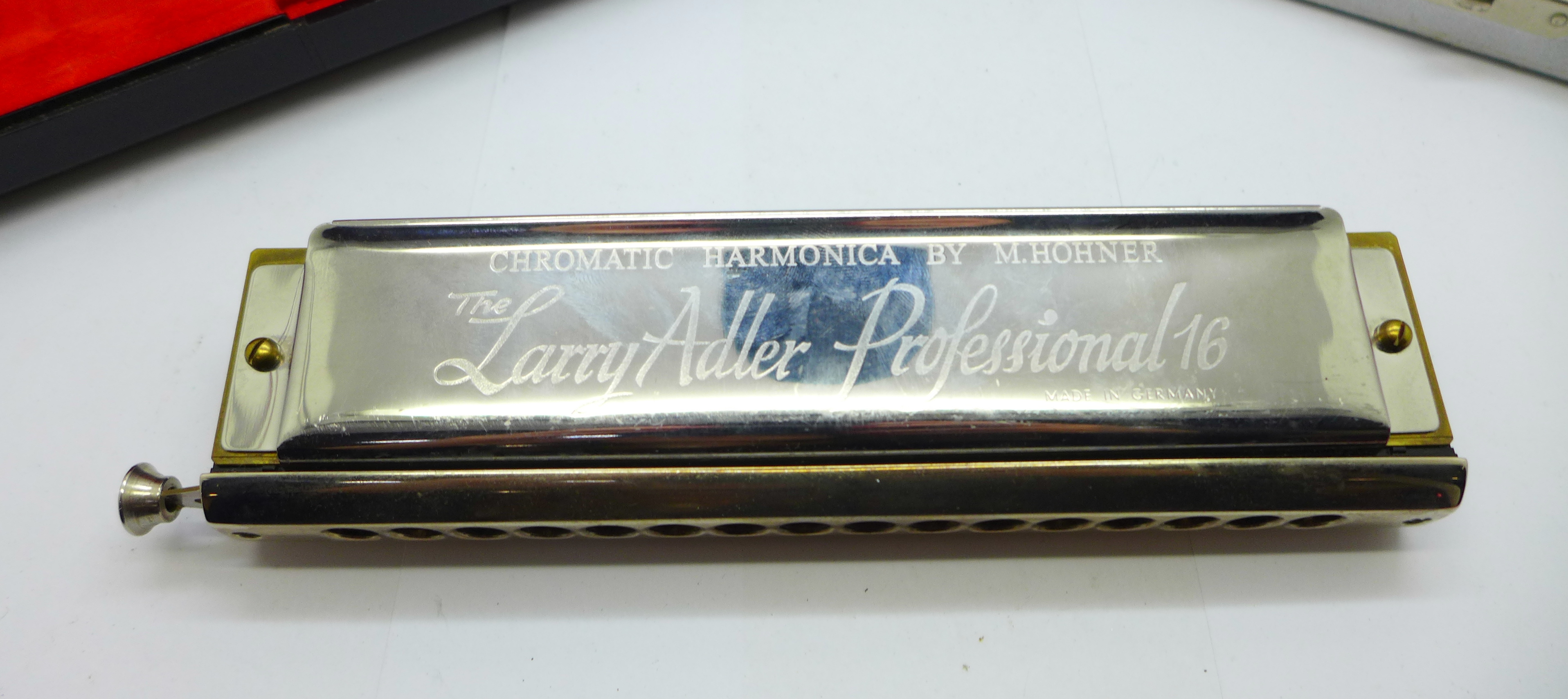 Two Hohner The Larry Adler Professional 16 chromatic harmonicas, boxed - Image 3 of 6